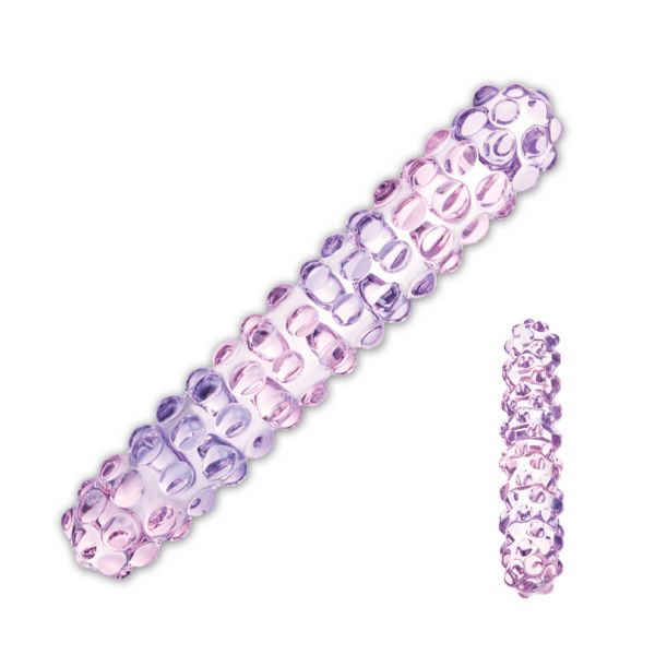Glas-Dildo Purple Rose Nubby