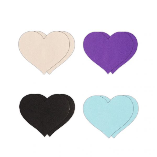 Pasties Satin-Herzen 4 Paare